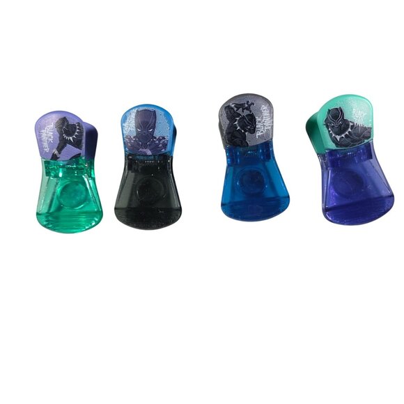Marvel Black Panther Magnetic Clips Set Of 4 Multicolor Office Kitchen superhero - Picture 1 of 7